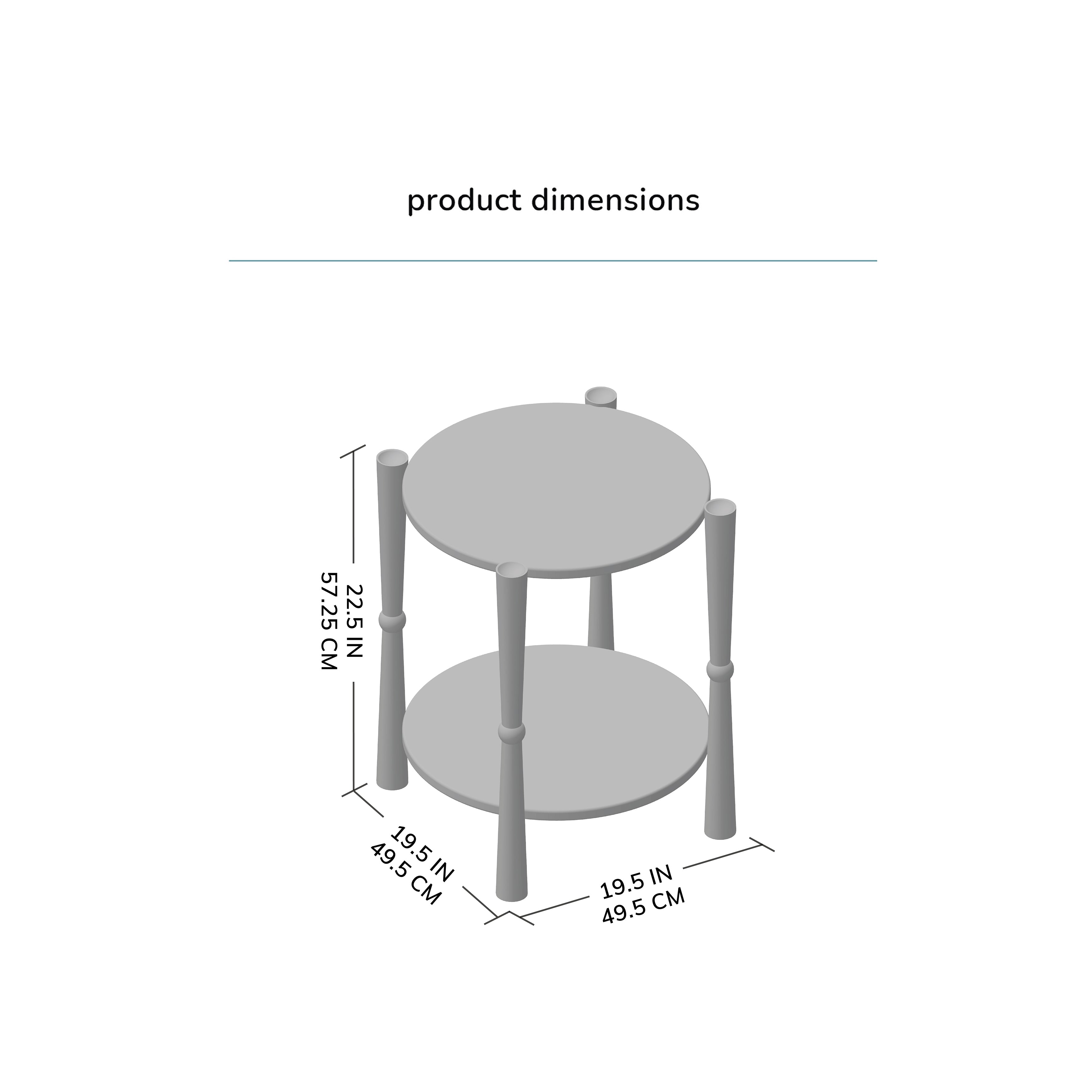 Olive Solid Wood Side Table - Espresso