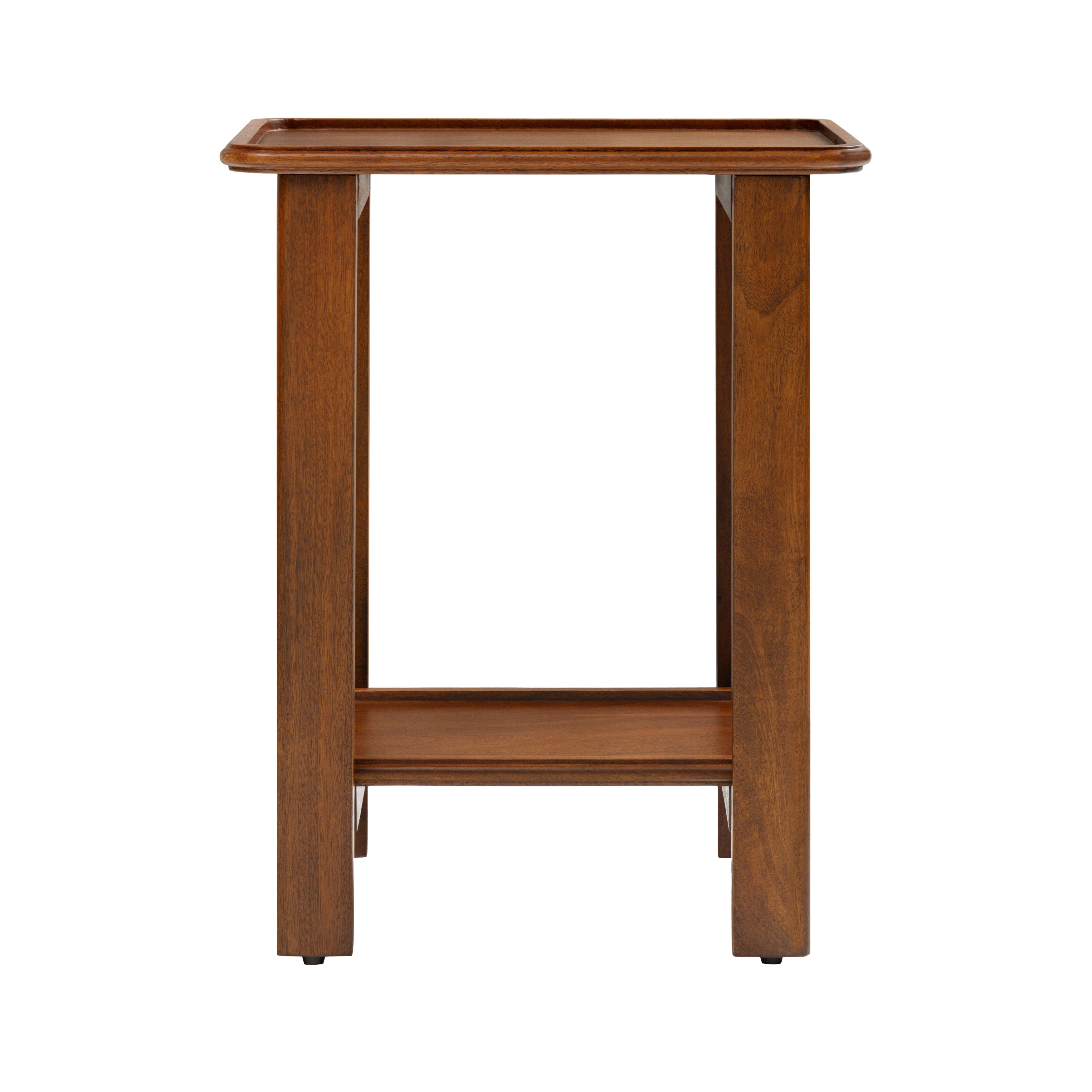 Santorini Solid Wood Side Table - Walnut