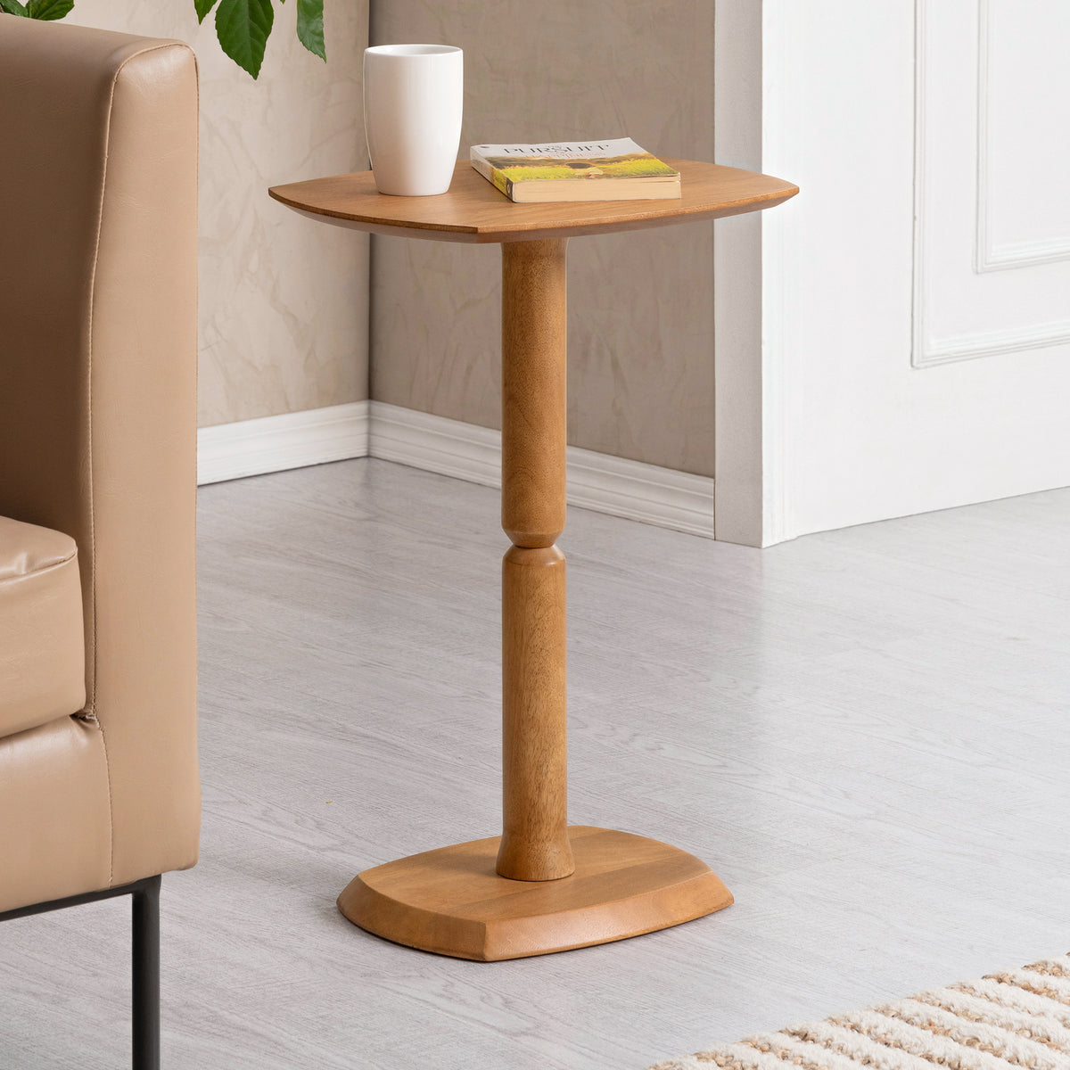 Firma Solid Wood Side Table - Mid Tone Honey