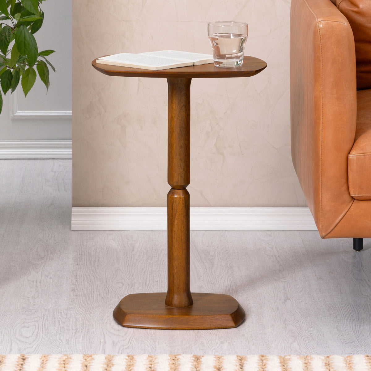 Firma Solid Wood Side Table - Walnut