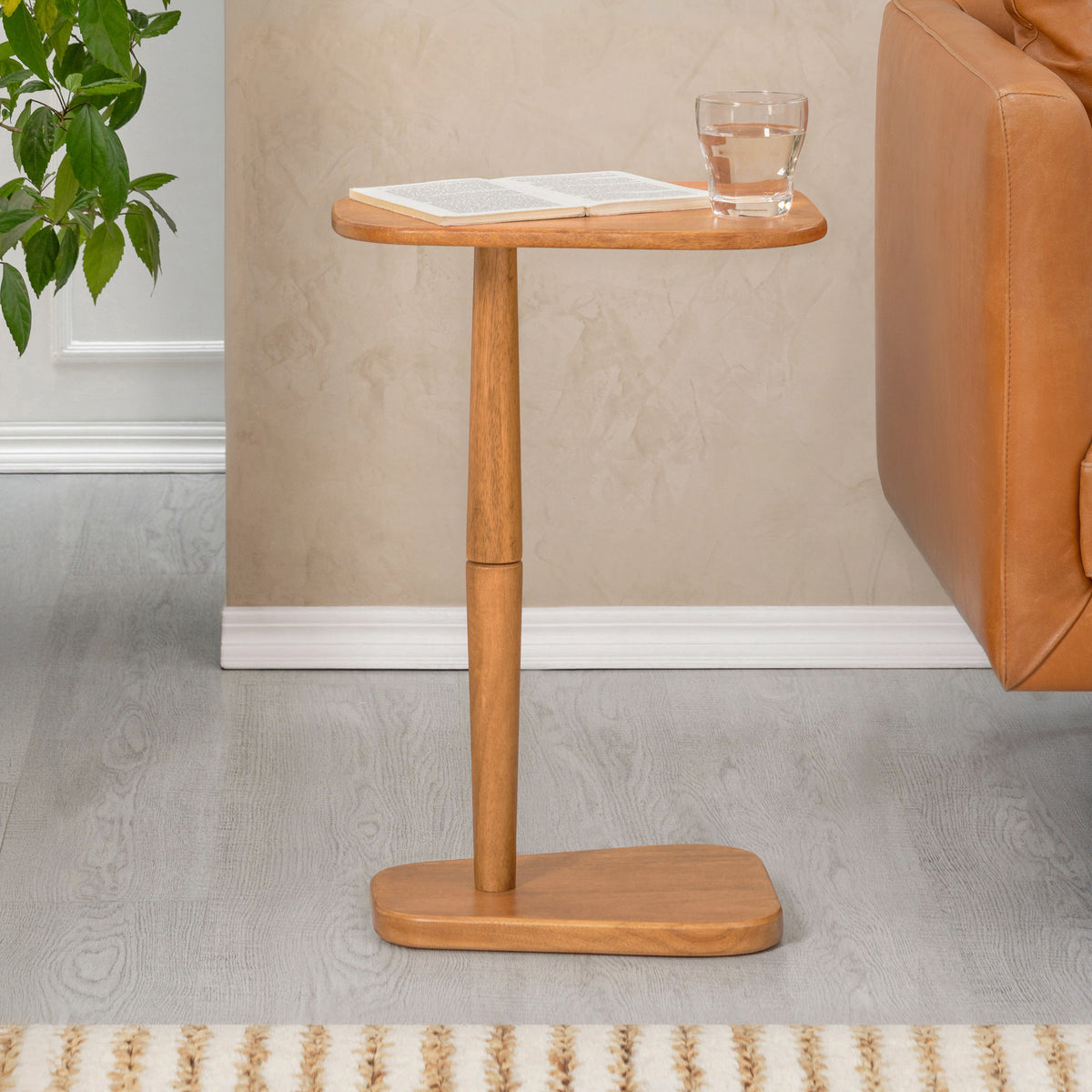 Alina Solid Wood End Table - Mid Tone Honey