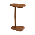 Wooden side table on a white background