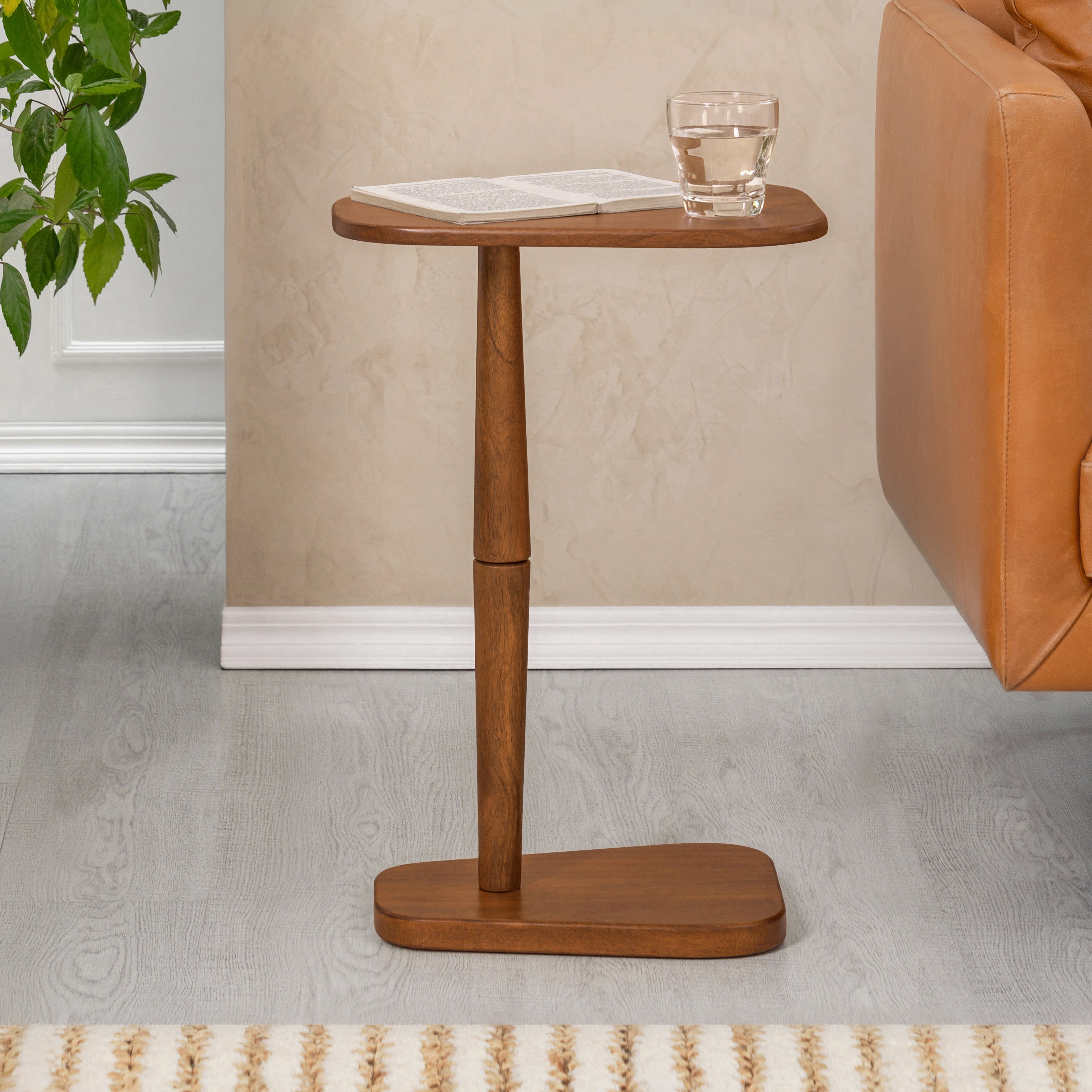 Alina Solid Wood End Table - Walnut