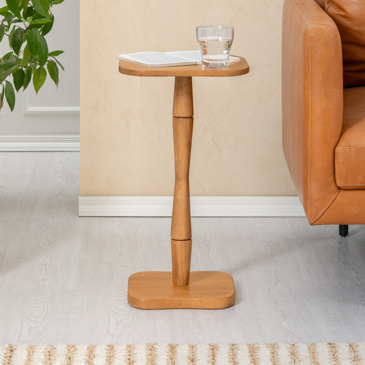 Jasmine Solid Wood Side Table - Mid Tone Honey