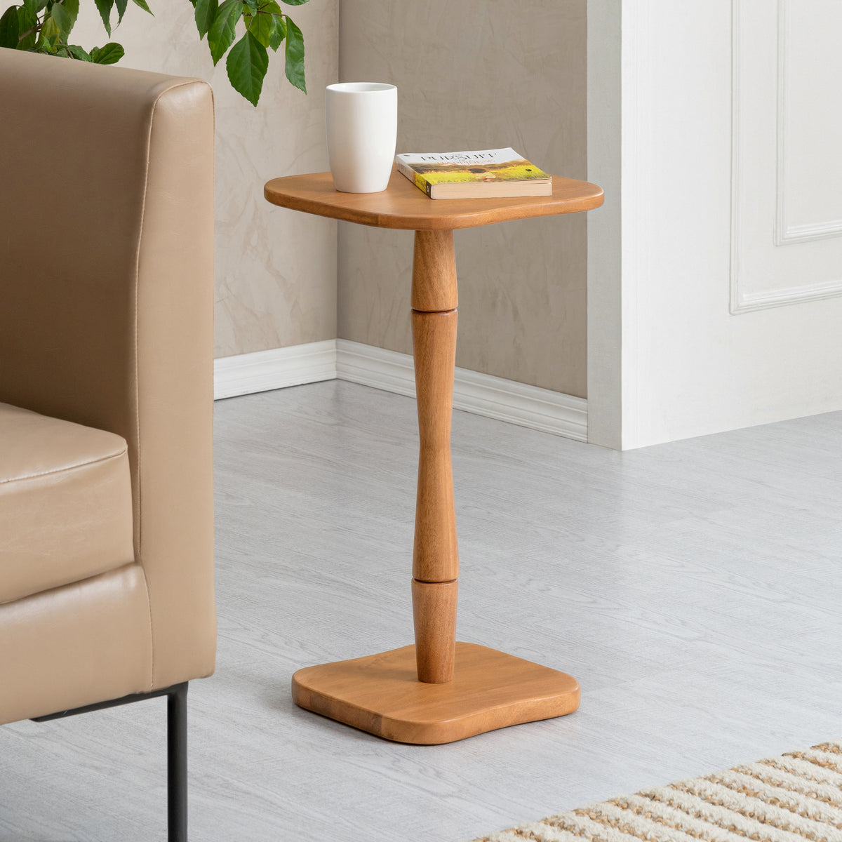 Jasmine Solid Wood Side Table - Mid Tone Honey
