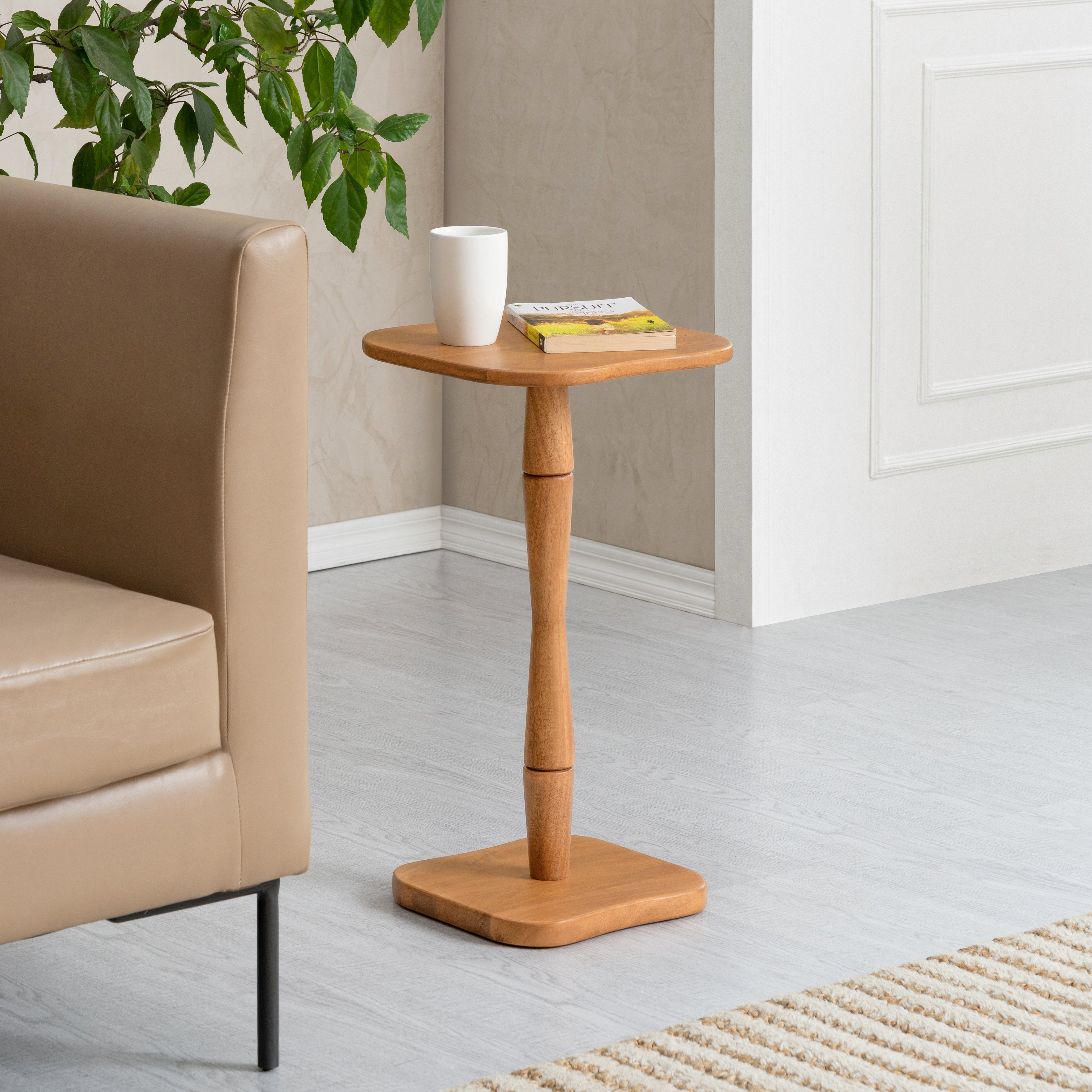 Jasmine Solid Wood Side Table - Mid Tone Honey