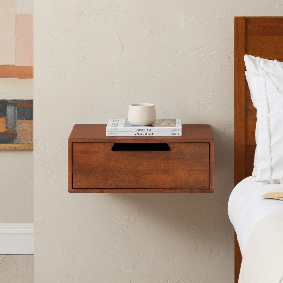 Evo Solid Wood Nightstand - Walnut