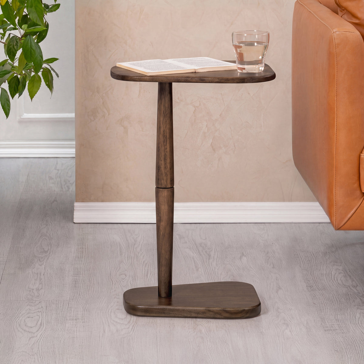 Alina Solid Wood Side Table - Hazel Brown