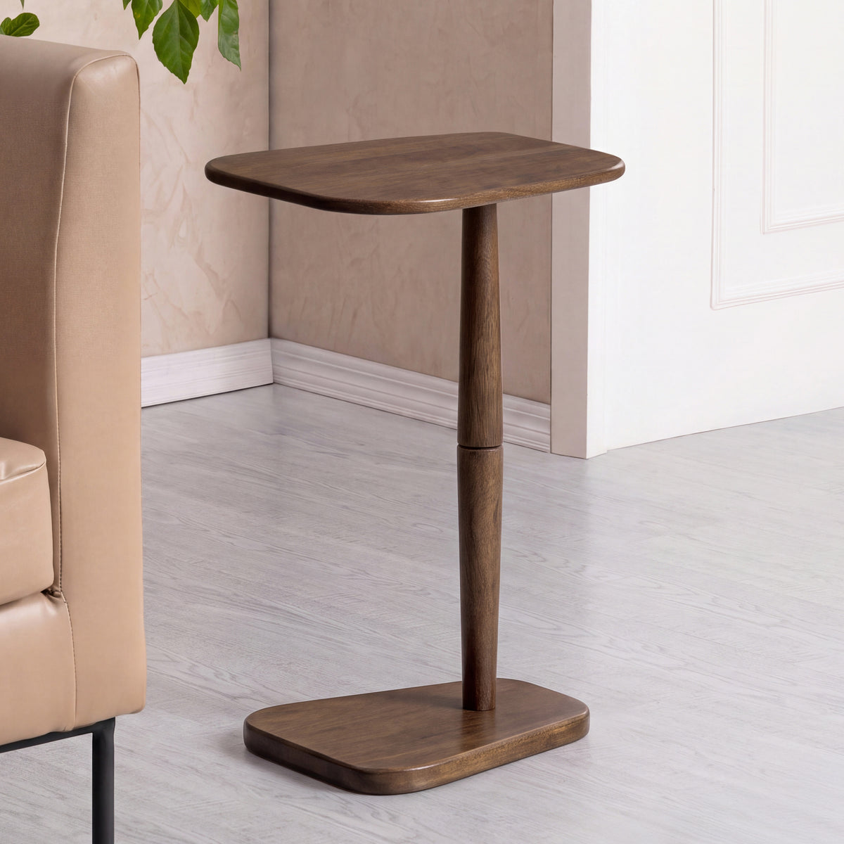 Alina Solid Wood Side Table - Hazel Brown