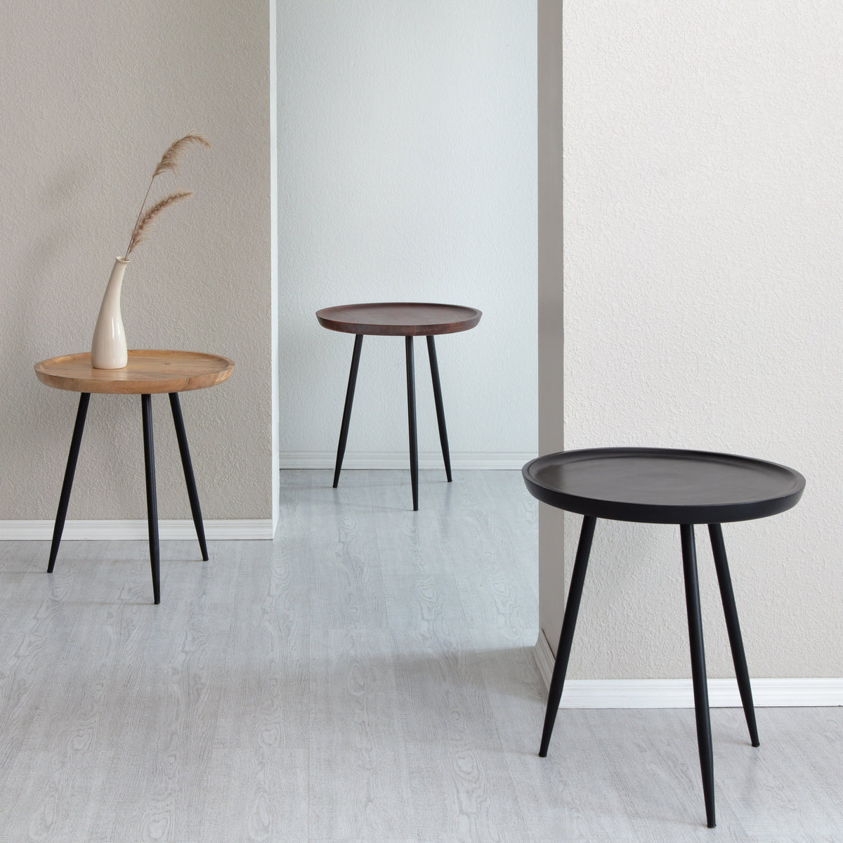 Chervey Tri Pin Side Table Large - Natural