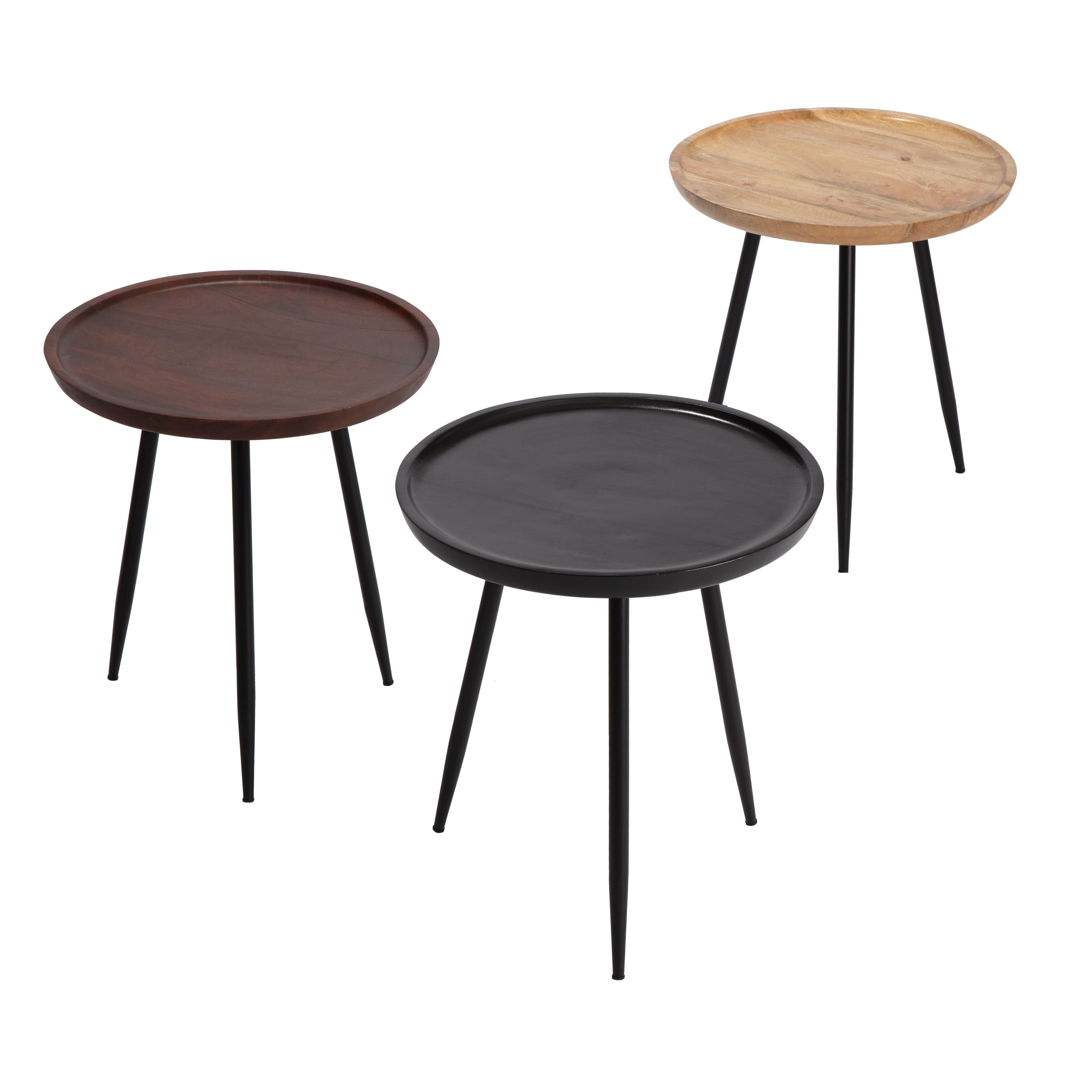 Chervey Tri Pin Side Table Large - Natural