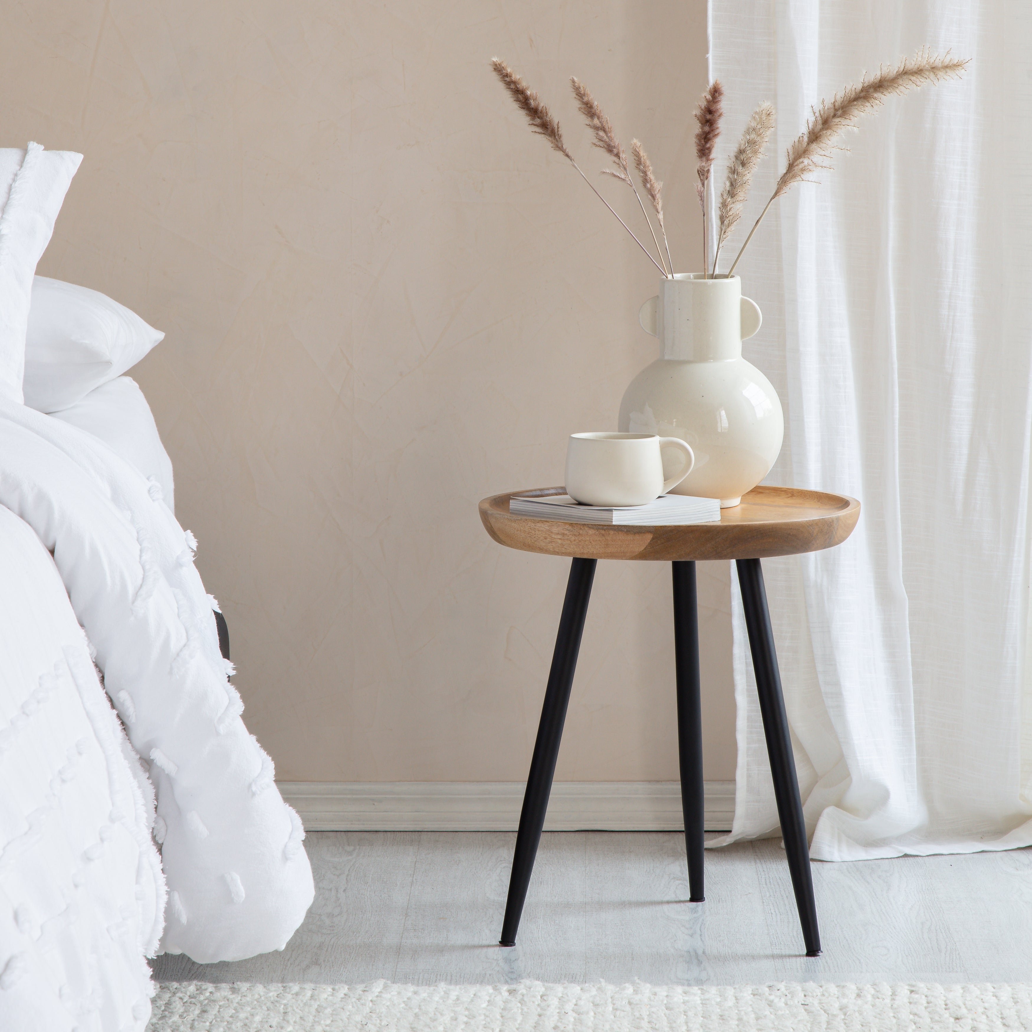 Chervey Tri Pin Side Table Small - Natural