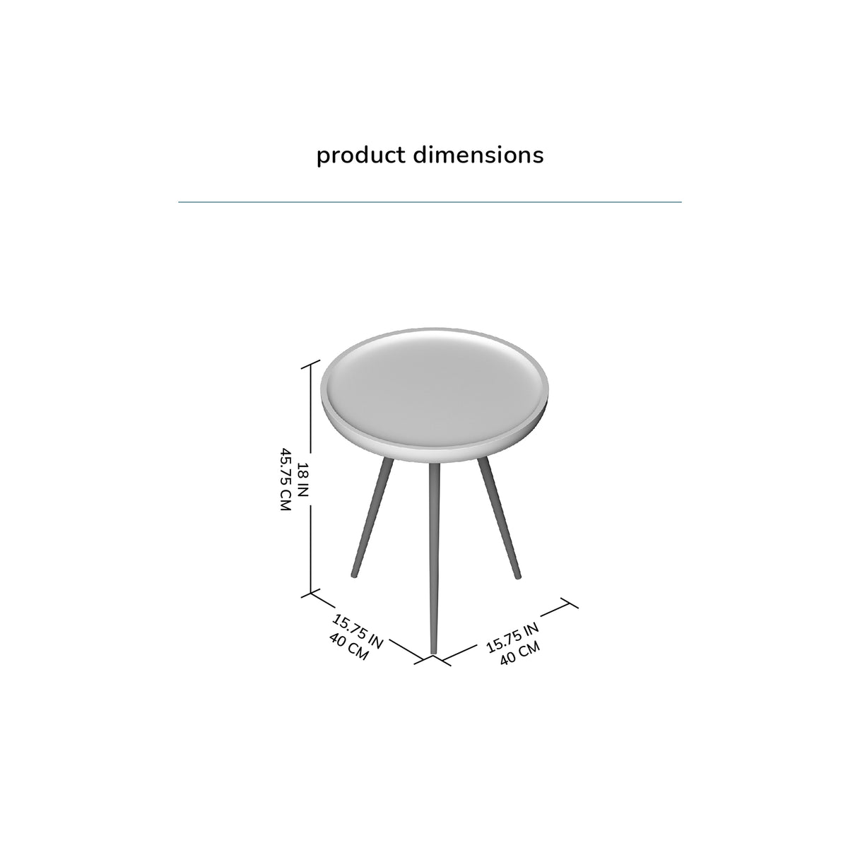 Chervey Tri Pin Side Table Small - Natural