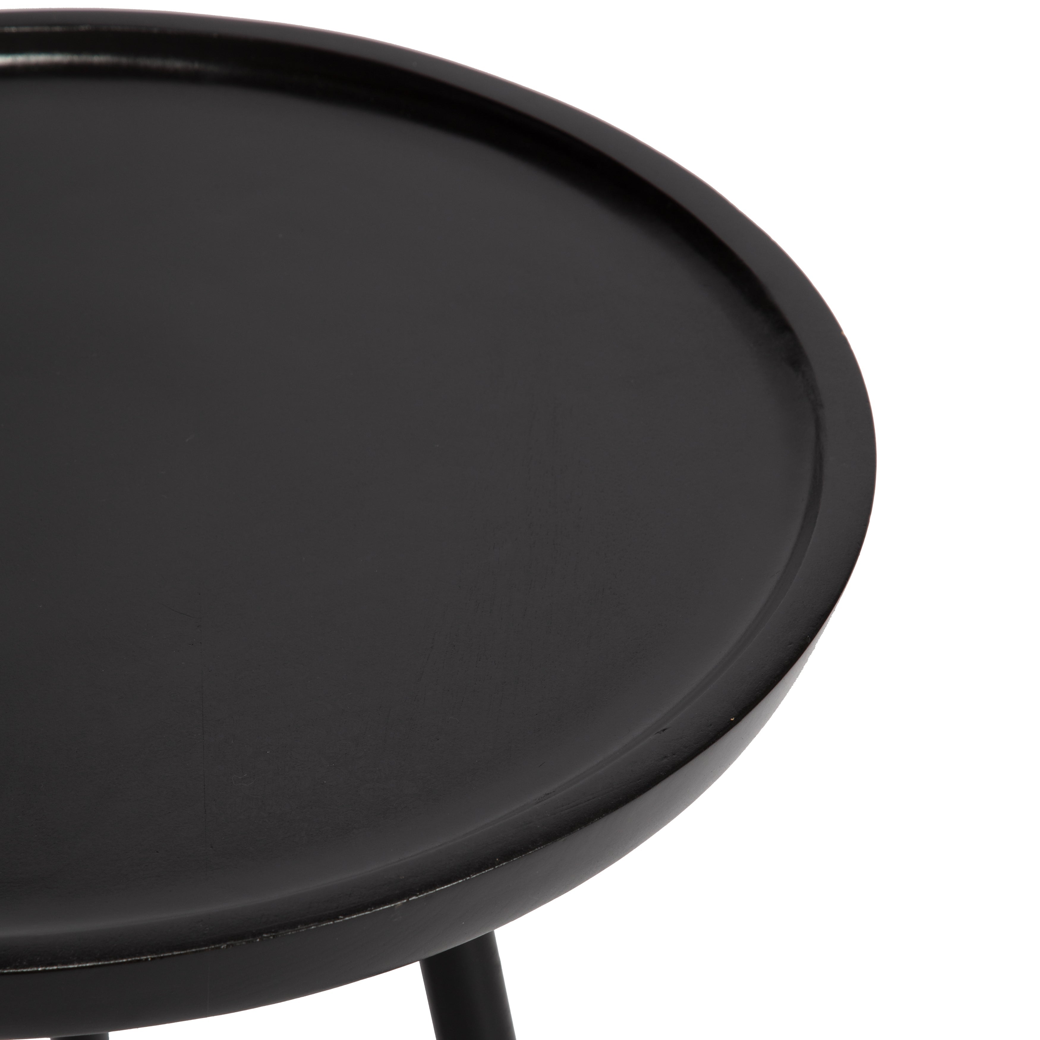Chervey Tri Pin Side Table Large - Black