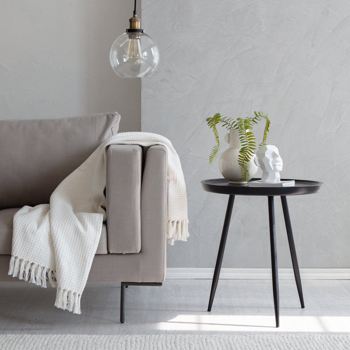 Chervey Tri Pin Side Table Large - Black