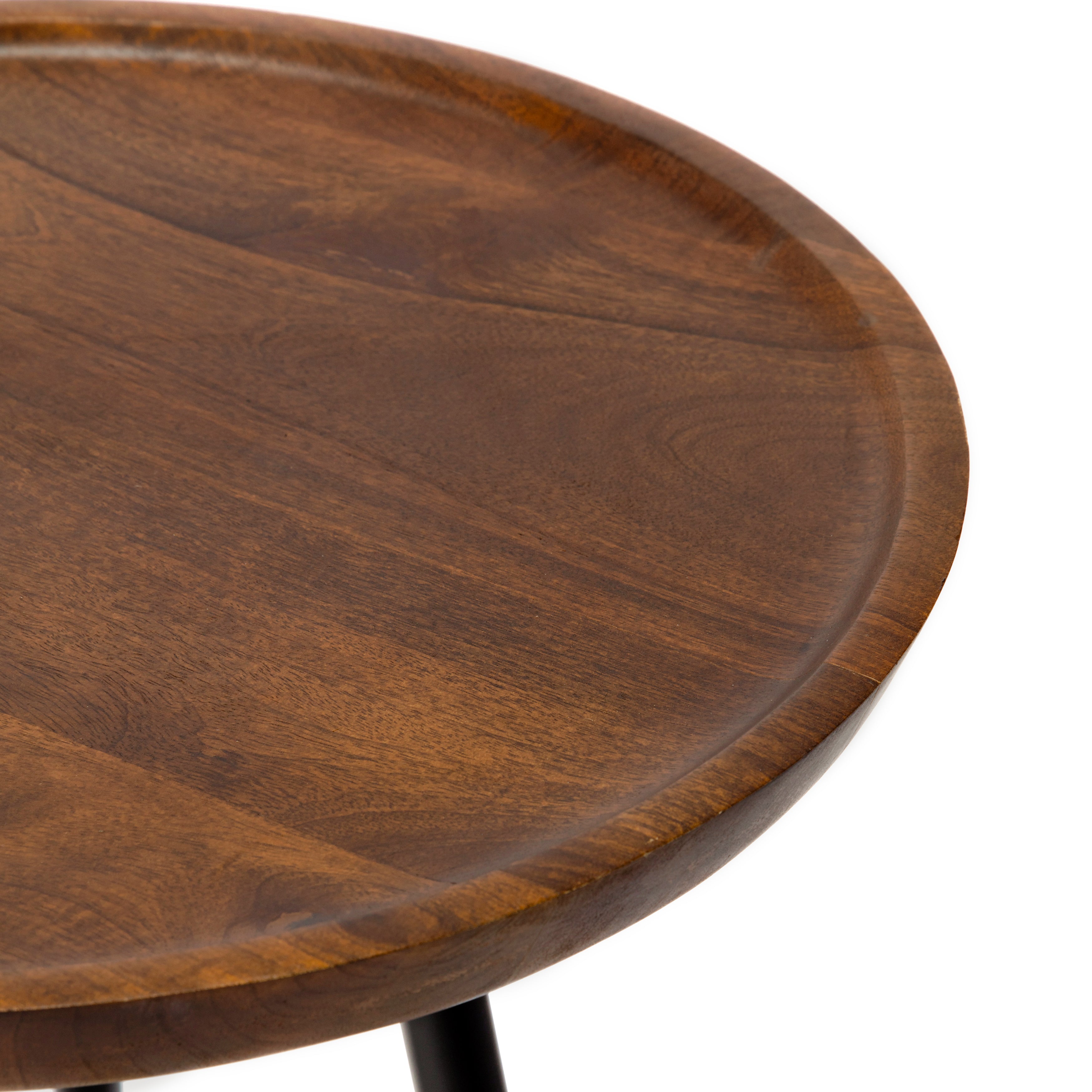 Chervey Tri Pin Side Table Large - Walnut
