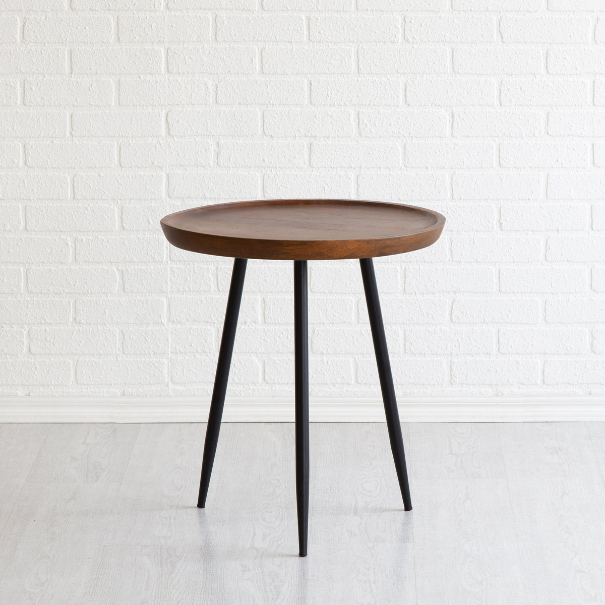 Chervey Tri Pin Side Table Large - Walnut