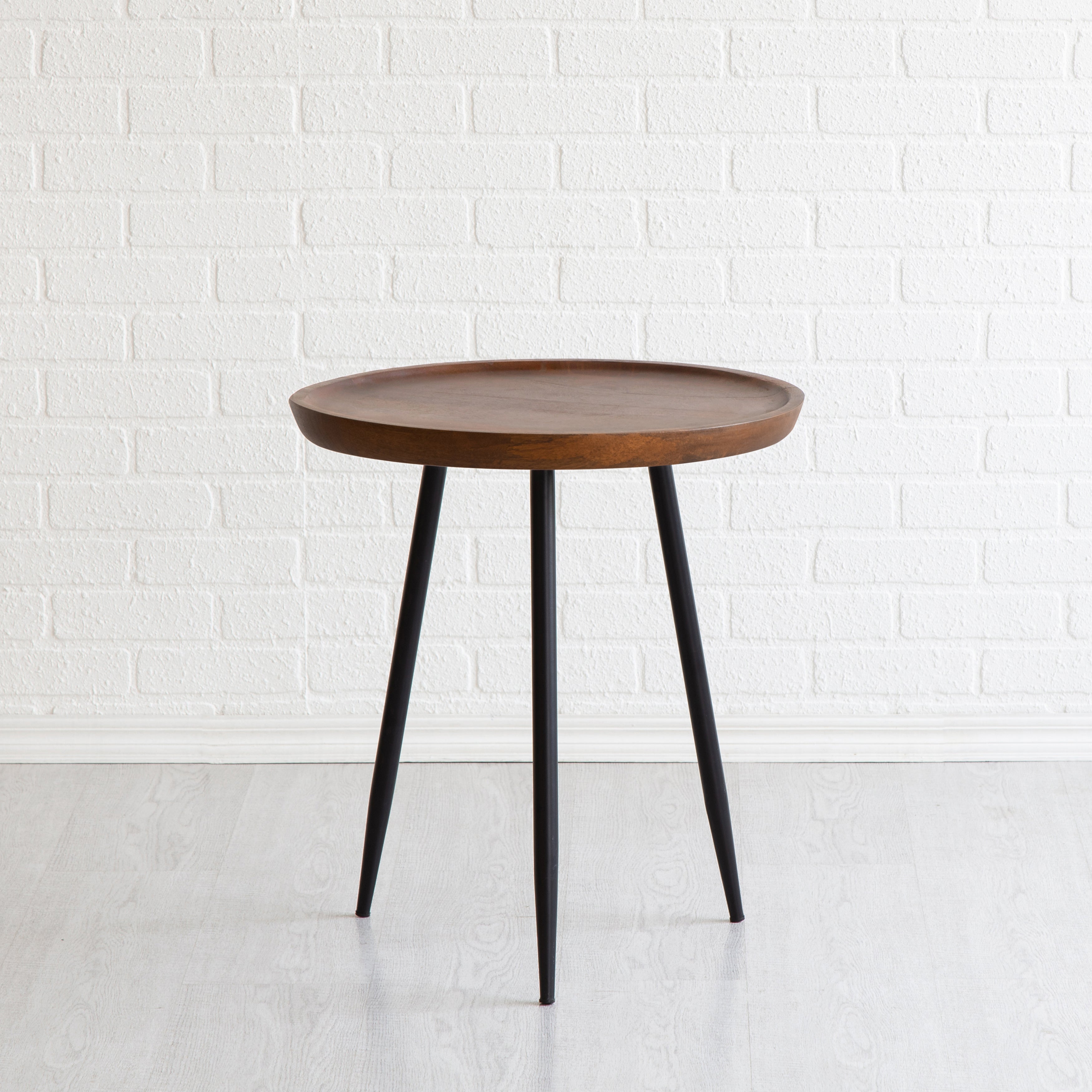 Chervey Tri Pin Side Table Large - Walnut