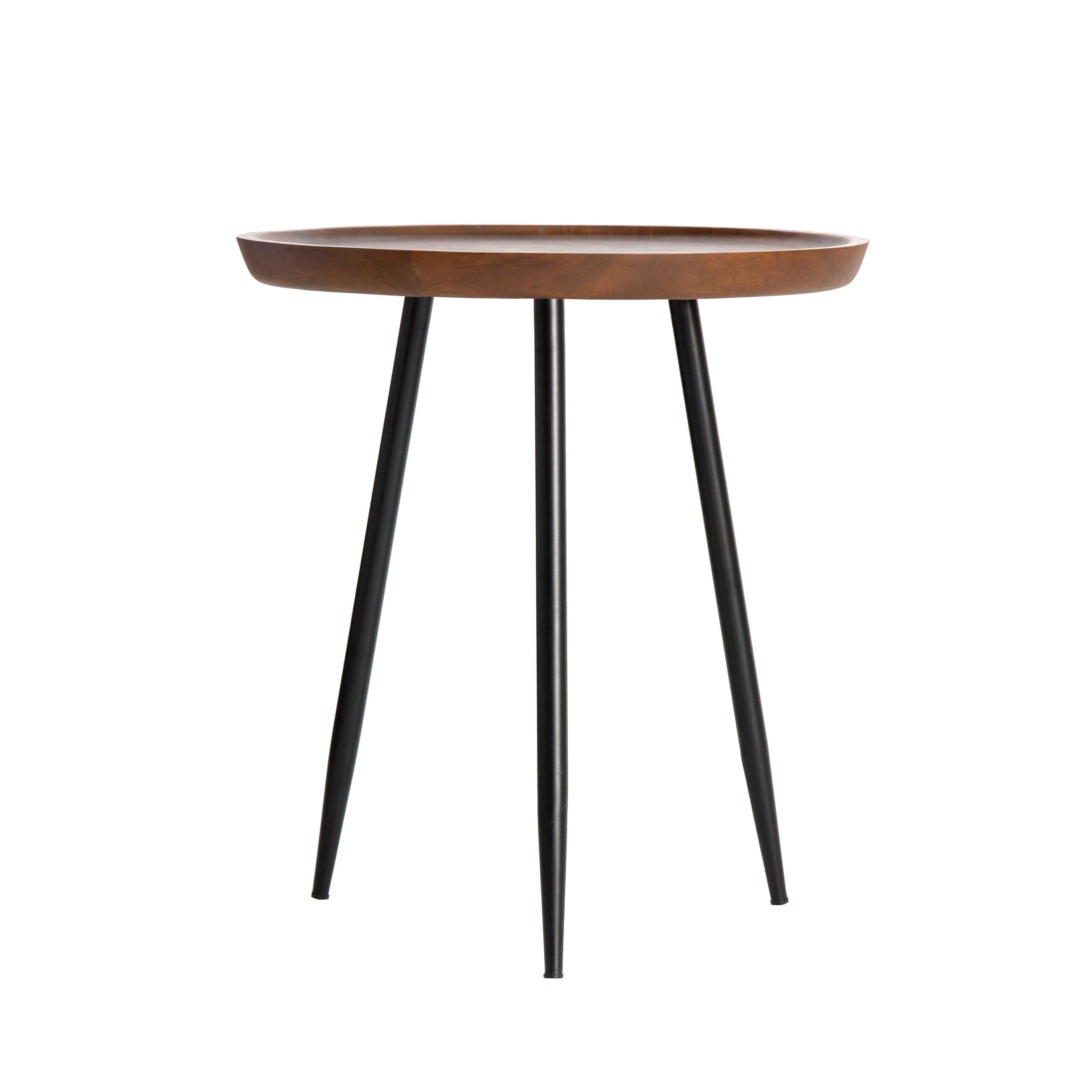 Chervey Tri Pin Side Table Large - Walnut
