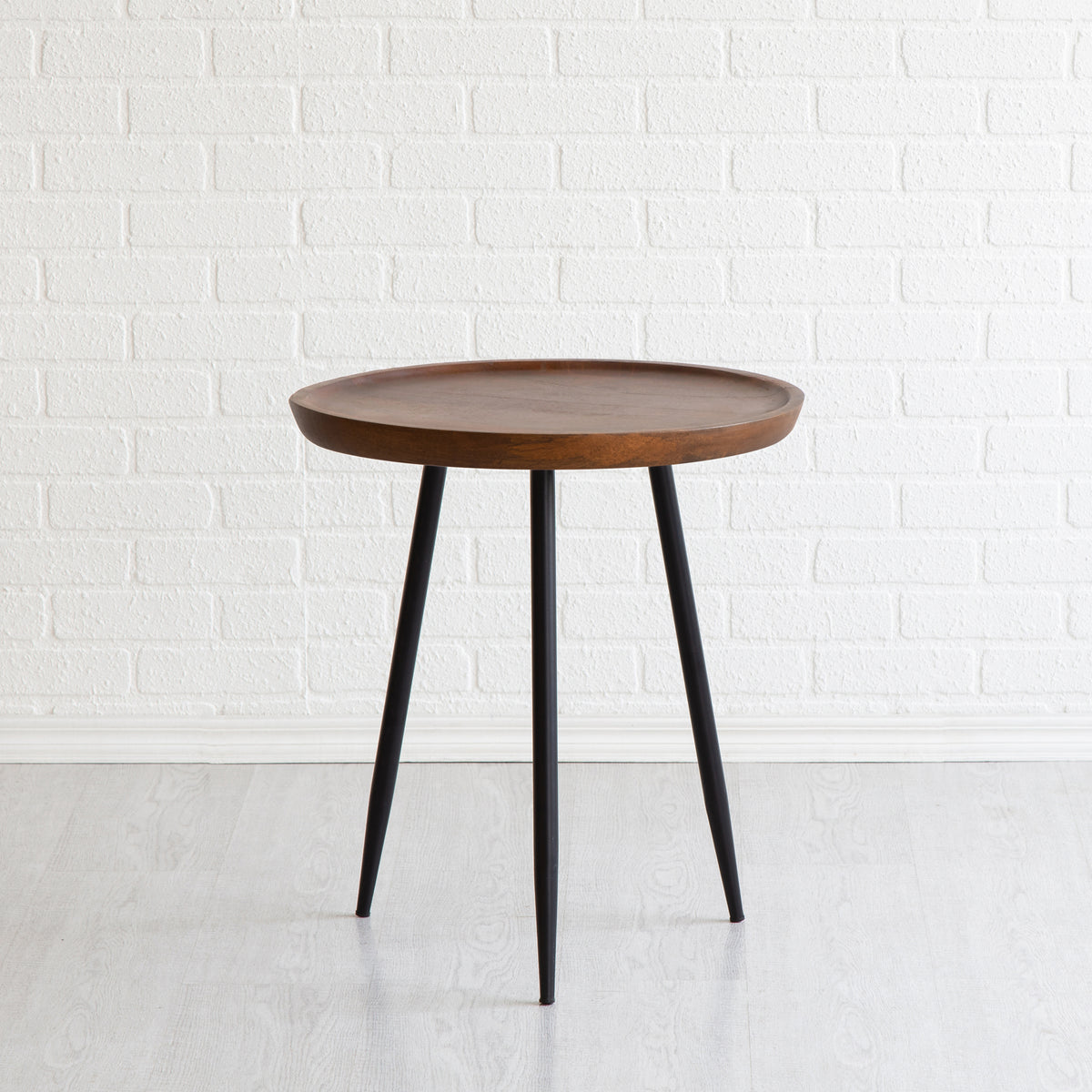 Chervey Tri Pin Side Table Large - Walnut