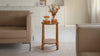 Solid wood side table lifestyle video