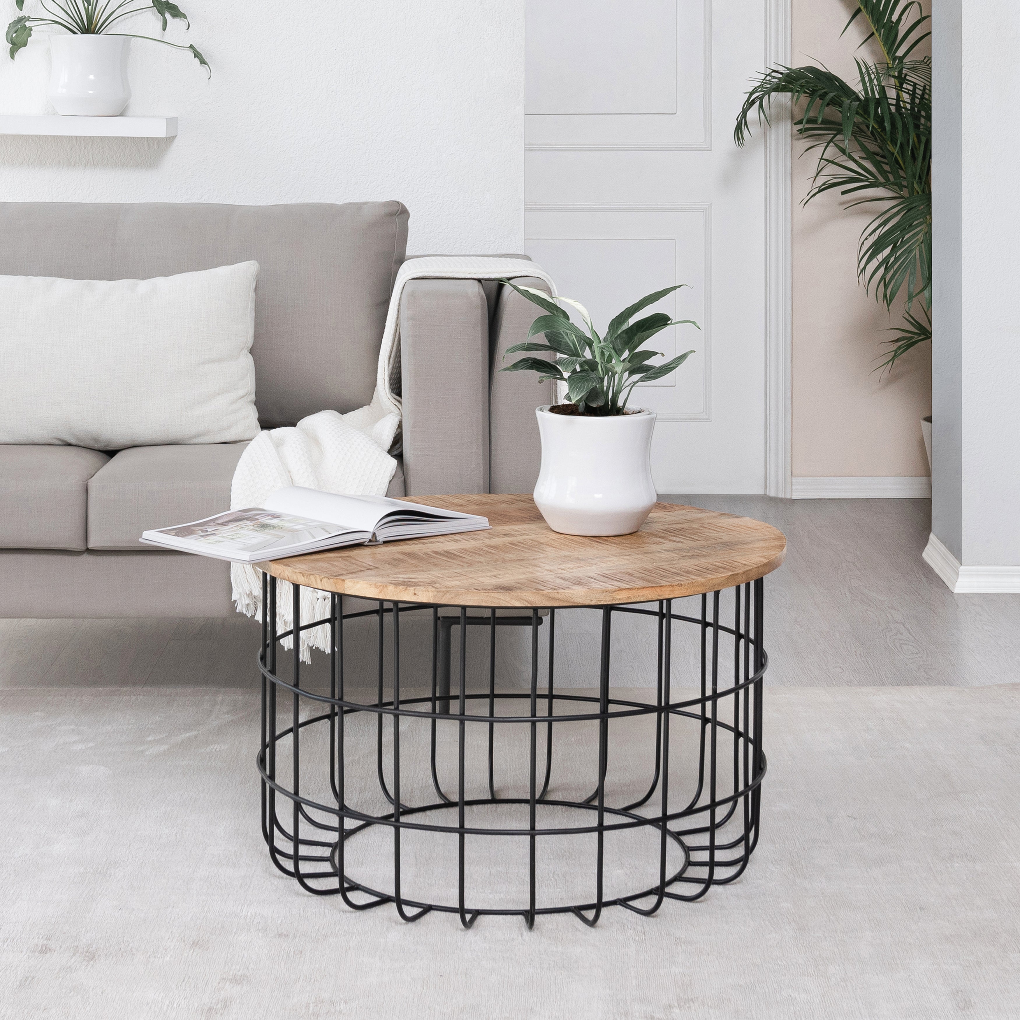 Cage end table sale